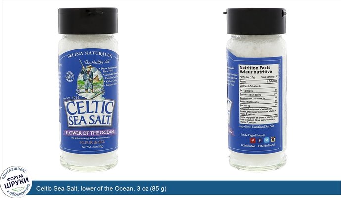 Celtic Sea Salt, lower of the Ocean, 3 oz (85 g)