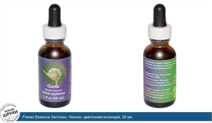 Flower Essence Services, Чеснок, цветочная эссенция, 30 мл