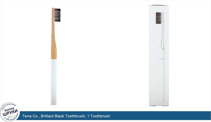 Terra Co., Brilliant Black Toothbrush, 1 Toothbrush