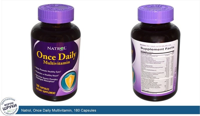 Natrol, Once Daily Multivitamin, 180 Capsules