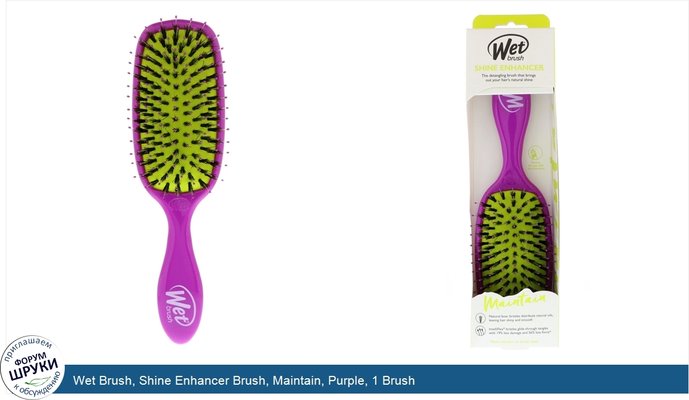 Wet Brush, Shine Enhancer Brush, Maintain, Purple, 1 Brush