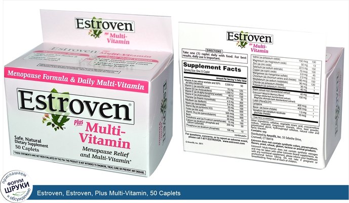 Estroven, Estroven, Plus Multi-Vitamin, 50 Caplets