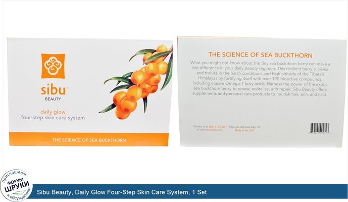 Sibu Beauty, Daily Glow Four-Step Skin Care System, 1 Set