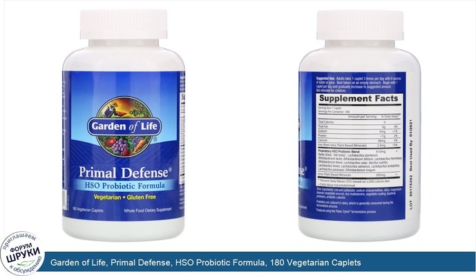 Garden of Life, Primal Defense, HSO Probiotic Formula, 180 Vegetarian Caplets