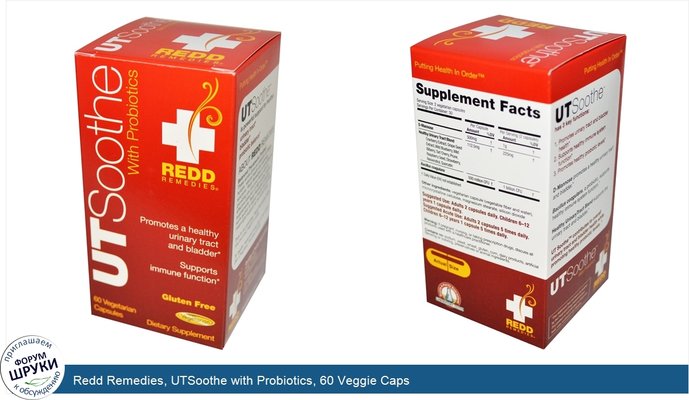 Redd Remedies, UTSoothe with Probiotics, 60 Veggie Caps