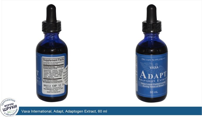 Vaxa International, Adapt, Adaptogen Extract, 60 ml