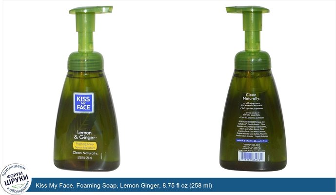 Kiss My Face, Foaming Soap, Lemon Ginger, 8.75 fl oz (258 ml)