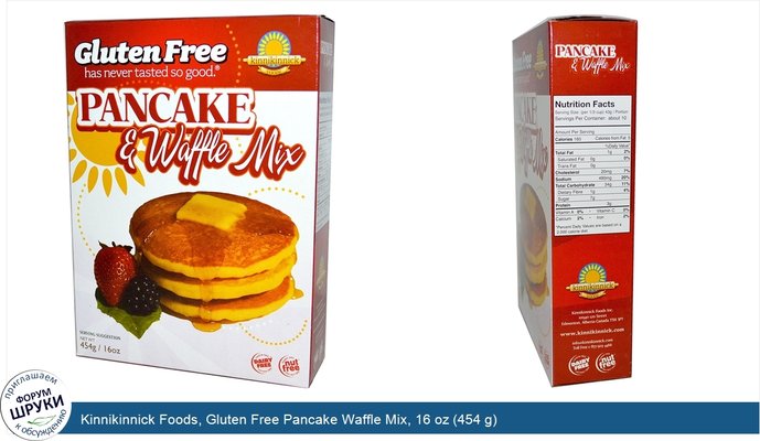 Kinnikinnick Foods, Gluten Free Pancake Waffle Mix, 16 oz (454 g)