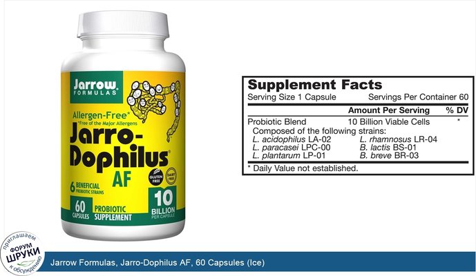 Jarrow Formulas, Jarro-Dophilus AF, 60 Capsules (Ice)