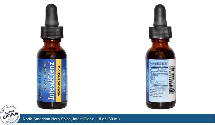 North American Herb Spice, IntestiClenz, 1 fl oz (30 ml)