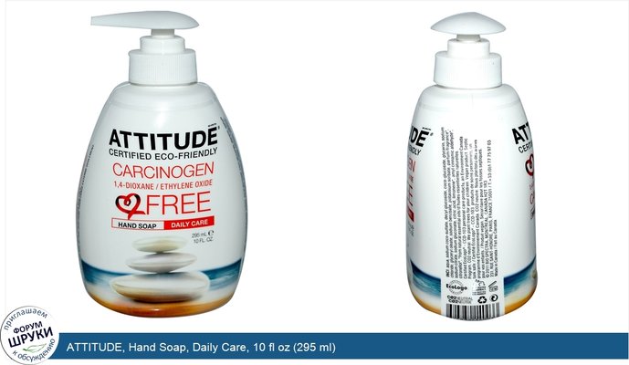ATTITUDE, Hand Soap, Daily Care, 10 fl oz (295 ml)
