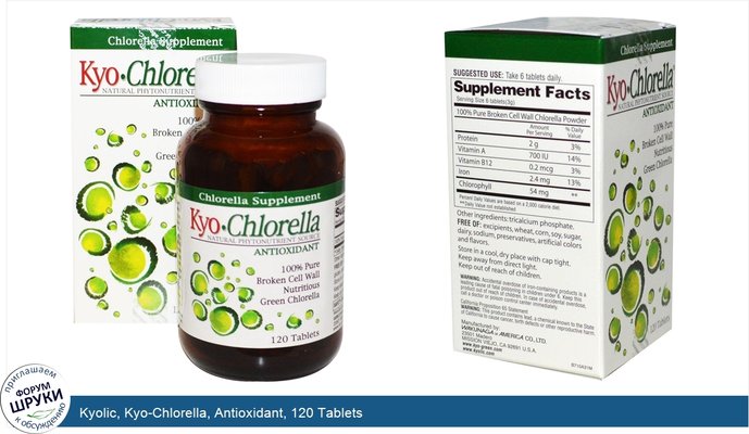 Kyolic, Kyo-Chlorella, Antioxidant, 120 Tablets