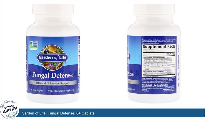 Garden of Life, Fungal Defense, 84 Caplets