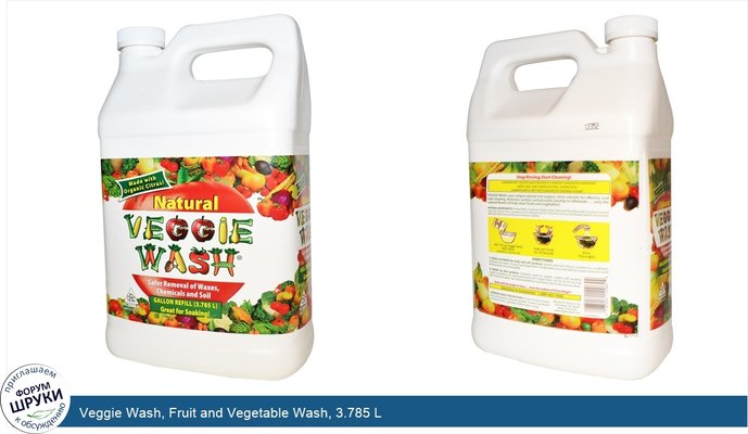 Veggie Wash, Fruit and Vegetable Wash, 3.785 L