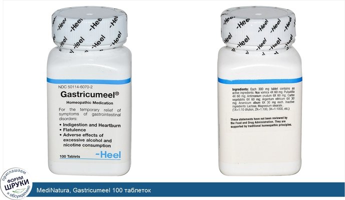 MediNatura, Gastricumeel 100 таблеток