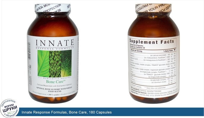 Innate Response Formulas, Bone Care, 180 Capsules