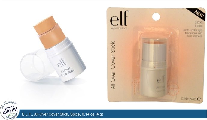 E.L.F., All Over Cover Stick, Spice, 0.14 oz (4 g)