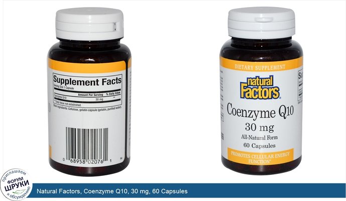 Natural Factors, Coenzyme Q10, 30 mg, 60 Capsules