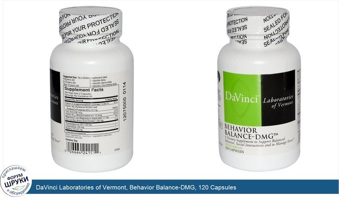 DaVinci Laboratories of Vermont, Behavior Balance-DMG, 120 Capsules