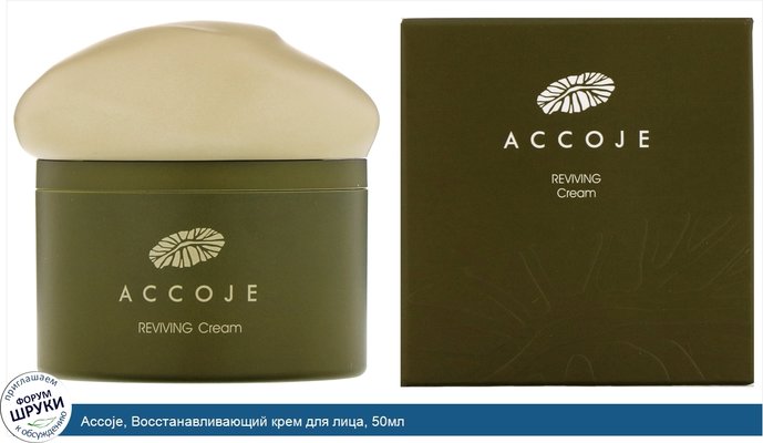 Accoje, Восстанавливающий крем для лица, 50мл