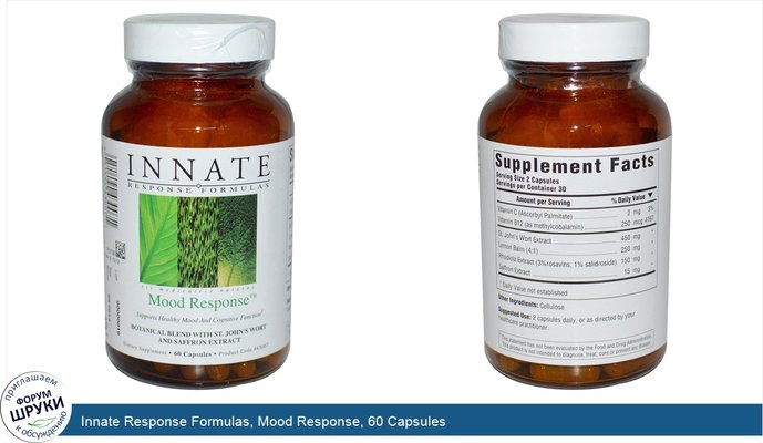 Innate Response Formulas, Mood Response, 60 Capsules