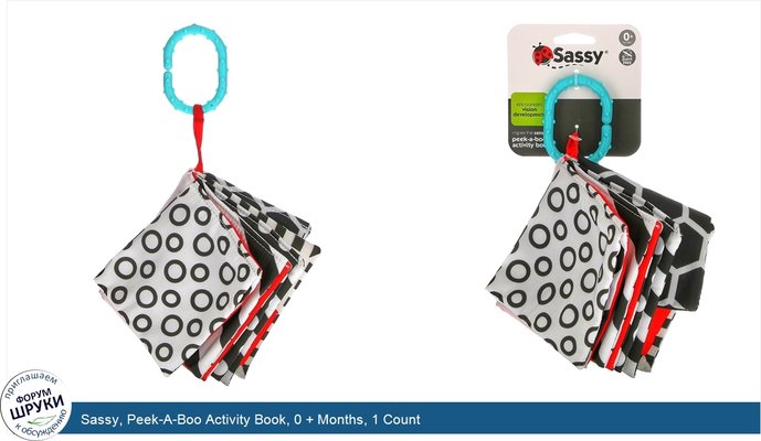 Sassy, Peek-A-Boo Activity Book, 0 + Months, 1 Count
