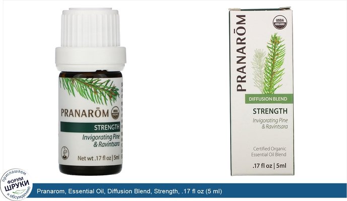 Pranarom, Essential Oil, Diffusion Blend, Strength, .17 fl oz (5 ml)