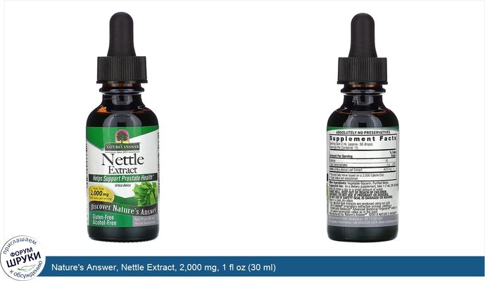 Nature\'s Answer, Nettle Extract, 2,000 mg, 1 fl oz (30 ml)