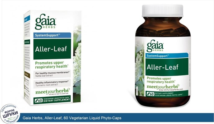 Gaia Herbs, Aller-Leaf, 60 Vegetarian Liquid Phyto-Caps
