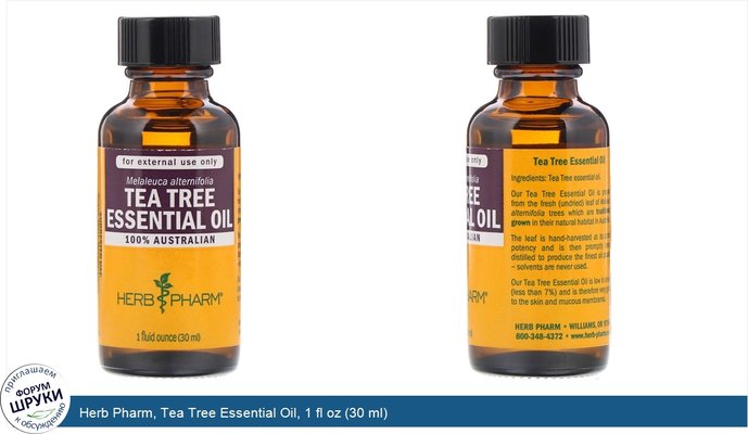 Herb Pharm, Tea Tree Essential Oil, 1 fl oz (30 ml)