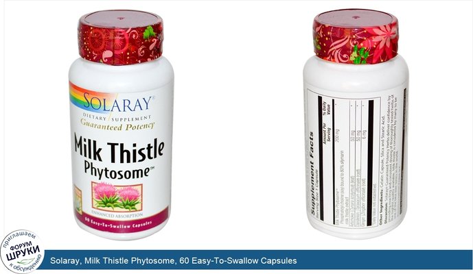 Solaray, Milk Thistle Phytosome, 60 Easy-To-Swallow Capsules