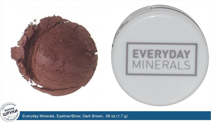 Everyday Minerals, Eyeliner/Brow, Dark Brown, .06 oz (1.7 g)