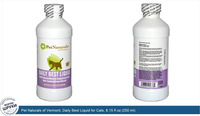 Pet Naturals of Vermont, Daily Best Liquid for Cats, 8.15 fl oz (250 ml)
