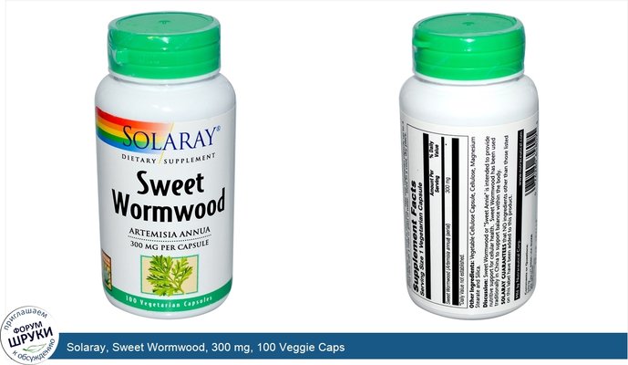 Solaray, Sweet Wormwood, 300 mg, 100 Veggie Caps