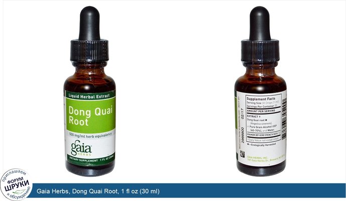 Gaia Herbs, Dong Quai Root, 1 fl oz (30 ml)