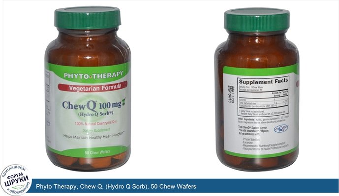 Phyto Therapy, Chew Q, (Hydro Q Sorb), 50 Chew Wafers