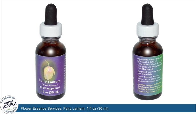 Flower Essence Services, Fairy Lantern, 1 fl oz (30 ml)