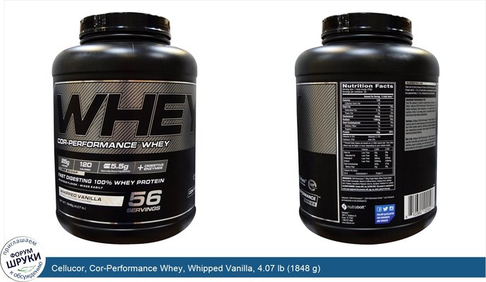 Cellucor, Cor-Performance Whey, Whipped Vanilla, 4.07 lb (1848 g)