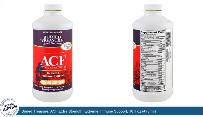 Buried Treasure, ACF Extra Strength, Extreme Immune Support, 16 fl oz (473 ml)