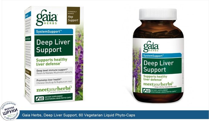 Gaia Herbs, Deep Liver Support, 60 Vegetarian Liquid Phyto-Caps