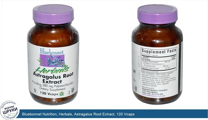 Bluebonnet Nutrition, Herbals, Astragalus Root Extract, 120 Vcaps