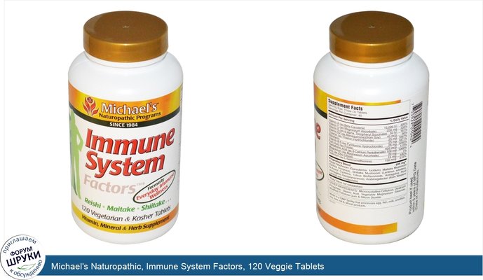 Michael\'s Naturopathic, Immune System Factors, 120 Veggie Tablets