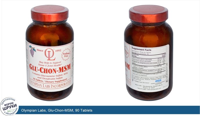 Olympian Labs, Glu-Chon-MSM, 90 Tablets