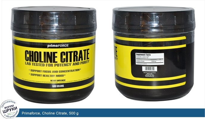 Primaforce, Choline Citrate, 500 g