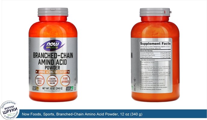 Now Foods, Sports, Branched-Chain Amino Acid Powder, 12 oz (340 g)