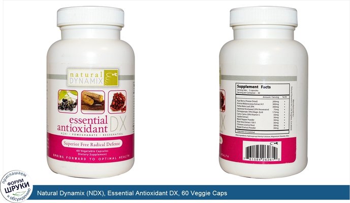 Natural Dynamix (NDX), Essential Antioxidant DX, 60 Veggie Caps
