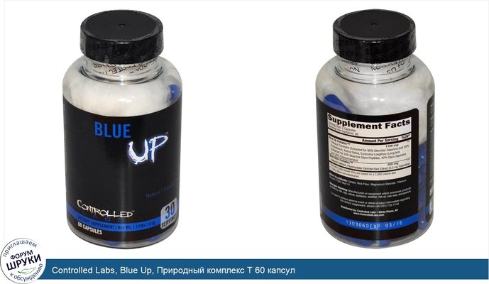 Controlled Labs, Blue Up, Природный комплекс T 60 капсул