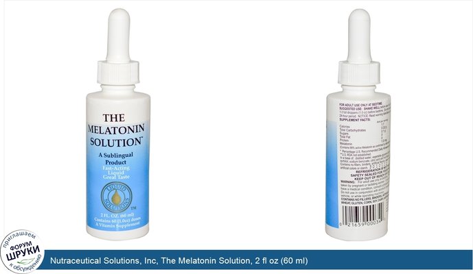 Nutraceutical Solutions, Inc, The Melatonin Solution, 2 fl oz (60 ml)