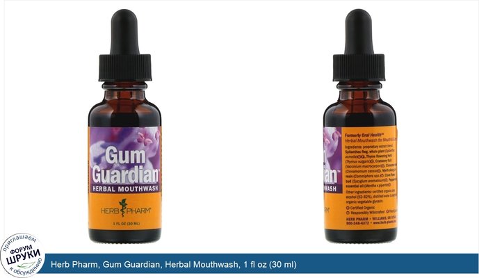Herb Pharm, Gum Guardian, Herbal Mouthwash, 1 fl oz (30 ml)
