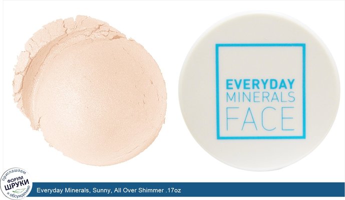 Everyday Minerals, Sunny, All Over Shimmer .17oz